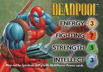 1996 Fleer Marvel Overpower IQ Expansion #NNO DEADPOOL Front