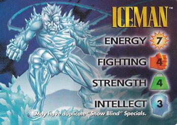 1996 Fleer Marvel Overpower IQ Expansion #NNO ICEMAN Front