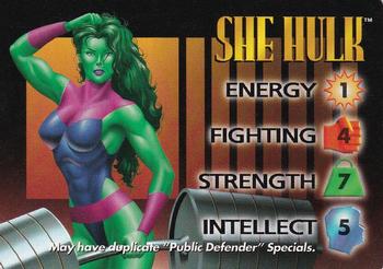 1996 Fleer Marvel Overpower IQ Expansion #NNO SHE HULK Front