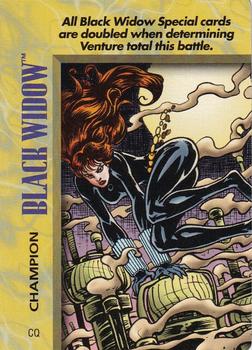 1996 Fleer Marvel Overpower IQ Expansion #NNO Black Widow - Champion Front