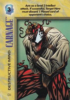 1996 Fleer Marvel Overpower IQ Expansion #NNO Carnage - Destructive Mind Front