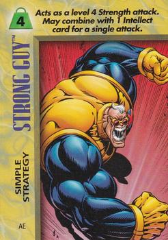 1996 Fleer Marvel Overpower IQ Expansion #NNO Strong Guy – Simple Strategy Front
