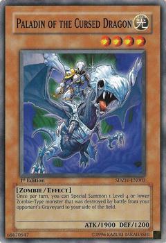 2008 Yu-Gi-Oh! Zombie World English 1st Edition #SDZW-EN003 Paladin of the Cursed Dragon Front