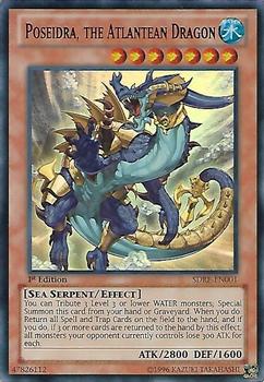 2012 Yu-Gi-Oh! Realm of the Sea Emperor 1st Edition #SDRE-EN001 Poseidra, the Atlantean Dragon Front