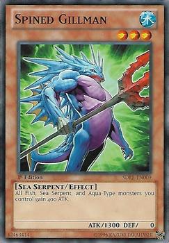 2012 Yu-Gi-Oh! Realm of the Sea Emperor 1st Edition #SDRE-EN009 Spined Gillman Front