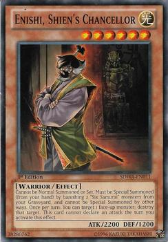2012 Yu-Gi-Oh! Samurai Warlords 1st Edition #SDWA-EN011 Enishi, Shien's Chancellor Front