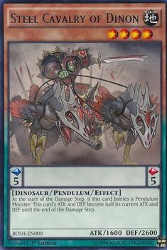 2016 Yu-Gi-Oh! Breakers of Shadow English 1st Edition #BOSH-EN000 Steel Cavalry of Dinon Front
