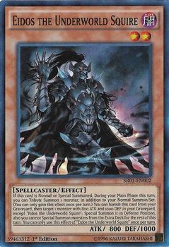 2016 Yu-Gi-Oh! Emperor of Darkness English 1st Edition #SR01-EN002 Eidos the Underworld Squire Front