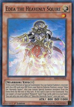 2016 Yu-Gi-Oh! Emperor of Darkness English 1st Edition #SR01-EN003 Edea the Heavenly Squire Front
