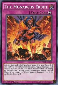 2016 Yu-Gi-Oh! Emperor of Darkness English 1st Edition #SR01-EN038 The Monarchs Erupt Front