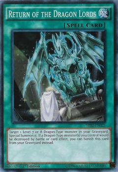 2016 Yu-Gi-Oh! Rise of the True Dragons English 1st Edition #SR02-EN025 Return of the Dragon Lords Front