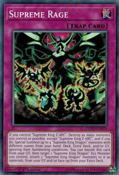 2017 Yu-Gi-Oh! Code of the Duelist 1st Edition #COTD-EN070 Supreme Rage Front