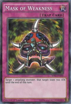 2014 Yu-Gi-Oh! Battle Pack 3: Monster League English 1st Edition - Shatterfoil Rare #BP03-EN190 Mask of Weakness Front