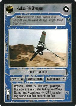1996 Decipher Star Wars CCG Jedi Pack #NNO Luke's T-16 Skyhopper Front