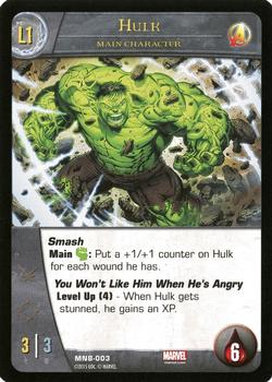 2015 Upper Deck VS System 2PCG: The Marvel Battles #MNB-003 Hulk Front