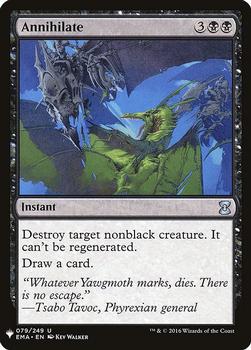 2020 Magic The Gathering Mystery Booster #079 Annihilate Front