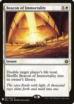 2020 Magic The Gathering Mystery Booster #001 Beacon of Immortality Front