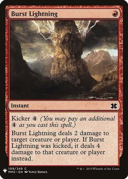 2020 Magic The Gathering Mystery Booster #109 Burst Lightning Front