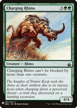 2020 Magic The Gathering Mystery Booster #192/254 Charging Rhino Front