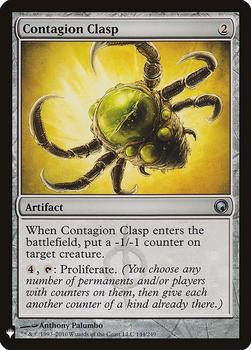 2020 Magic The Gathering Mystery Booster #144 Contagion Clasp Front