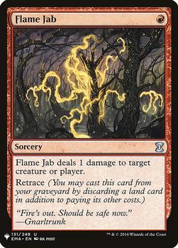2020 Magic The Gathering Mystery Booster #131 Flame Jab Front