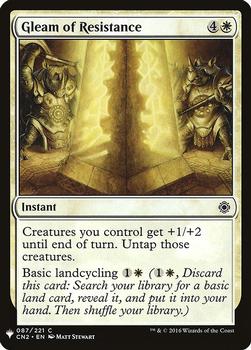 2020 Magic The Gathering Mystery Booster #087 Gleam of Resistance Front