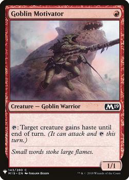 2020 Magic The Gathering Mystery Booster #143 Goblin Motivator Front