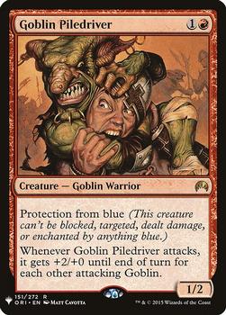 2020 Magic The Gathering Mystery Booster #151 Goblin Piledriver Front
