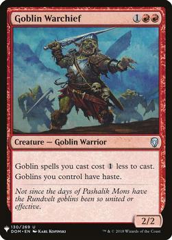 2020 Magic The Gathering Mystery Booster #130 Goblin Warchief Front