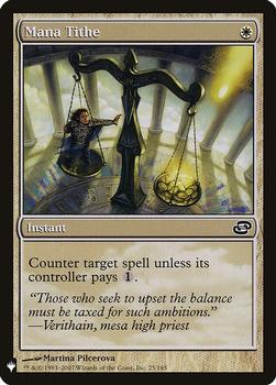 2020 Magic The Gathering Mystery Booster #025 Mana Tithe Front