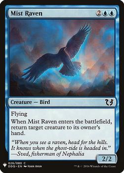 2020 Magic The Gathering Mystery Booster #026 Mist Raven Front