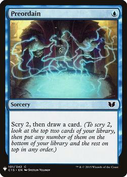 2020 Magic The Gathering Mystery Booster #101 Preordain Front