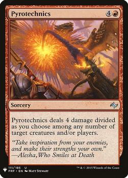 2020 Magic The Gathering Mystery Booster #111 Pyrotechnics Front
