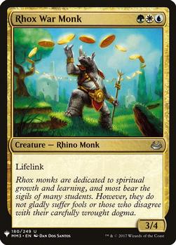 2020 Magic The Gathering Mystery Booster #180 Rhox War Monk Front