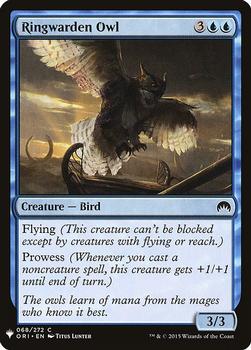 2020 Magic The Gathering Mystery Booster #068 Ringwarden Owl Front