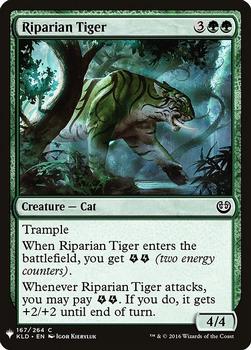 2020 Magic The Gathering Mystery Booster #167 Riparian Tiger Front