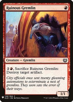 2020 Magic The Gathering Mystery Booster #128 Ruinous Gremlin Front