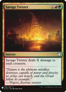 2020 Magic The Gathering Mystery Booster #190 Savage Twister Front