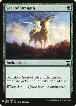 2020 Magic The Gathering Mystery Booster #184 Seal of Strength Front