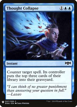 2020 Magic The Gathering Mystery Booster #057 Thought Collapse Front