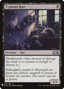 2020 Magic The Gathering Mystery Booster #118 Typhoid Rats Front