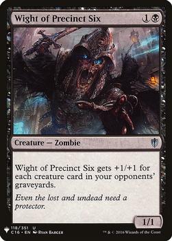 2020 Magic The Gathering Mystery Booster #118 Wight of Precinct Six Front