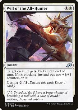 2020 Magic the Gathering Ikoria: Lair of Behemoths #38 Will of the All-Hunter Front