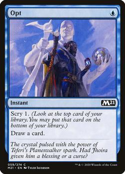 2020 Magic The Gathering Core Set 2021 #059 Opt Front