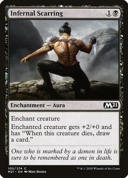 2020 Magic The Gathering Core Set 2021 #105 Infernal Scarring Front