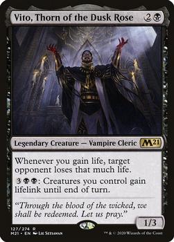 2020 Magic The Gathering Core Set 2021 #127 Vito, Thorn of the Dusk Rose Front