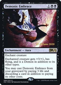 2020 Magic The Gathering Core Set 2021 - Date-stamped Promos #095 Demonic Embrace Front