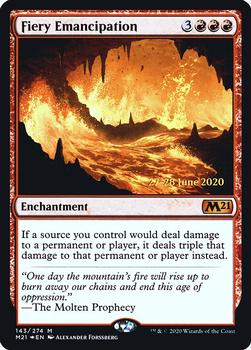2020 Magic The Gathering Core Set 2021 - Date-stamped Promos #143 Fiery Emancipation Front