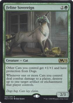 2020 Magic The Gathering Core Set 2021 - Date-stamped Promos #180 Feline Sovereign Front