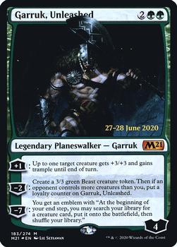 2020 Magic The Gathering Core Set 2021 - Date-stamped Promos #183 Garruk, Unleashed Front